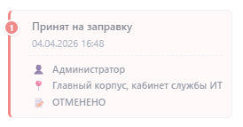Показ отмененных операций